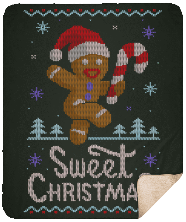 Blankets Forest / One Size Ginger Bread Sweater 50x60 Sherpa Blanket