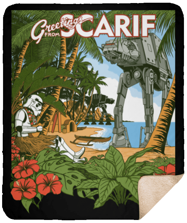 Blankets Black / One Size Greetings from Scarif 50x60 Sherpa Blanket