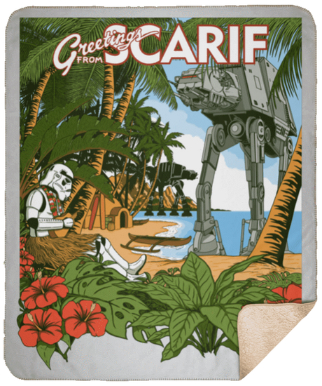 Blankets White / One Size Greetings from Scarif 50x60 Sherpa Blanket