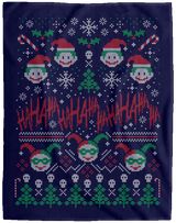 Blankets Navy / One Size HaHa Holidays 60x80 MicroFleece Blanket
