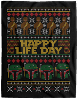 Blankets Black / One Size Happy Life Day 60x80 MicroFleece Blanket