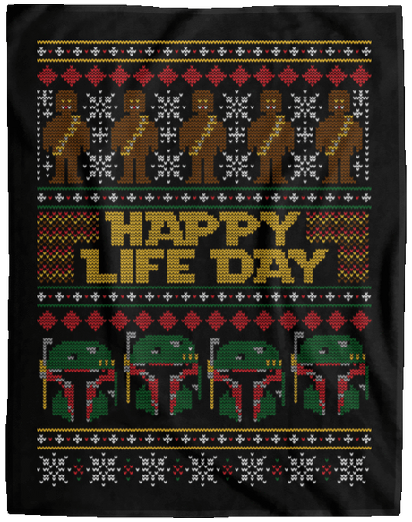 Blankets Black / One Size Happy Life Day 60x80 MicroFleece Blanket