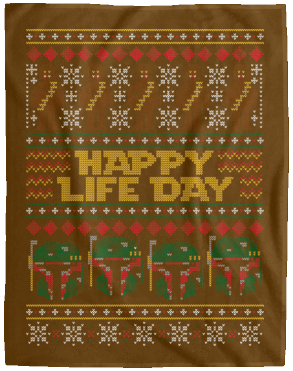 Blankets Brown / One Size Happy Life Day 60x80 MicroFleece Blanket