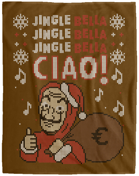 Blankets Brown / One Size Jingle Bella Ciao 60x80 MicroFleece Blanket