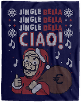 Blankets Navy / One Size Jingle Bella Ciao 60x80 MicroFleece Blanket
