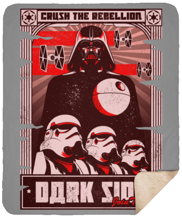 Blankets Gray / One Size Join the Dark SIde 50x60 Sherpa Blanket