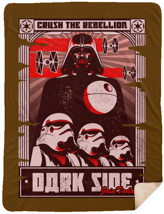 Blankets Brown / One Size Join the Dark SIde 60x80 Sherpa Blanket