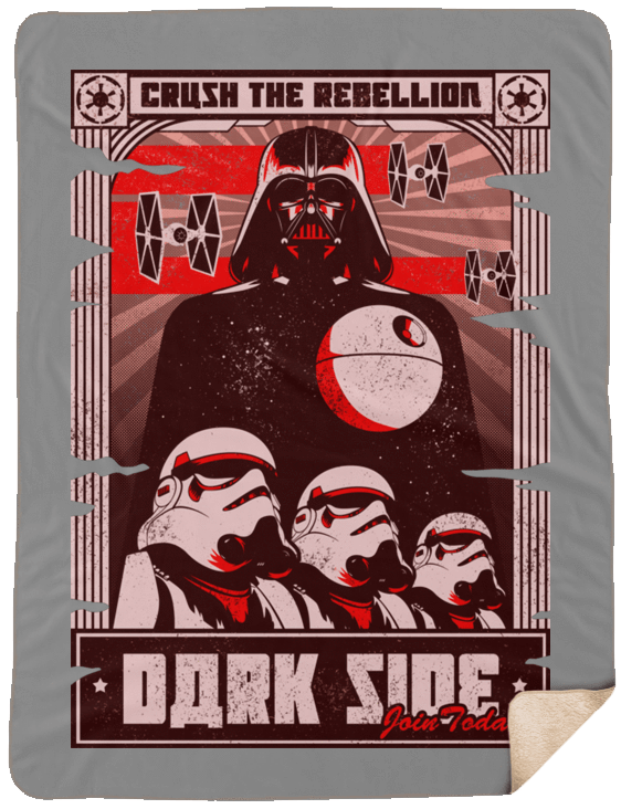 Blankets Gray / One Size Join the Dark SIde 60x80 Sherpa Blanket