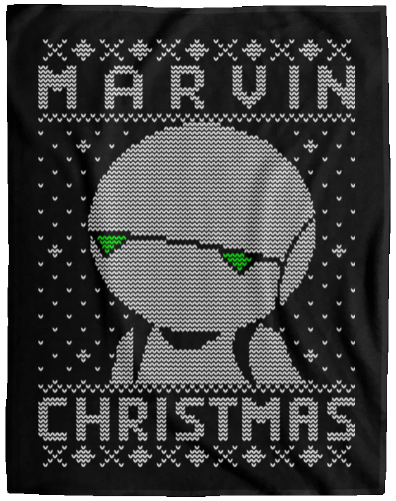 Blankets Black / One Size Marvin Christmas 60x80 MicroFleece Blanket