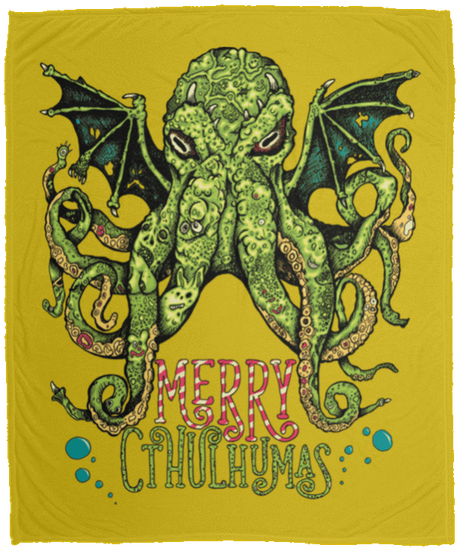 Blankets Old Gold / One Size Merry Cthulhumas 50x60 MicroFleece Blanket
