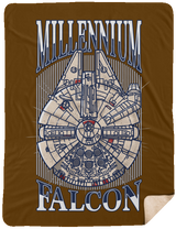 Blankets Brown / One Size Millennium Falcon 60x80 Sherpa Blanket