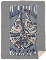 Blankets Gray / One Size Millennium Falcon 60x80 Sherpa Blanket