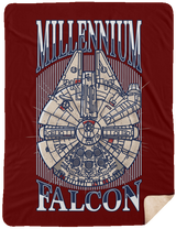 Blankets Maroon / One Size Millennium Falcon 60x80 Sherpa Blanket