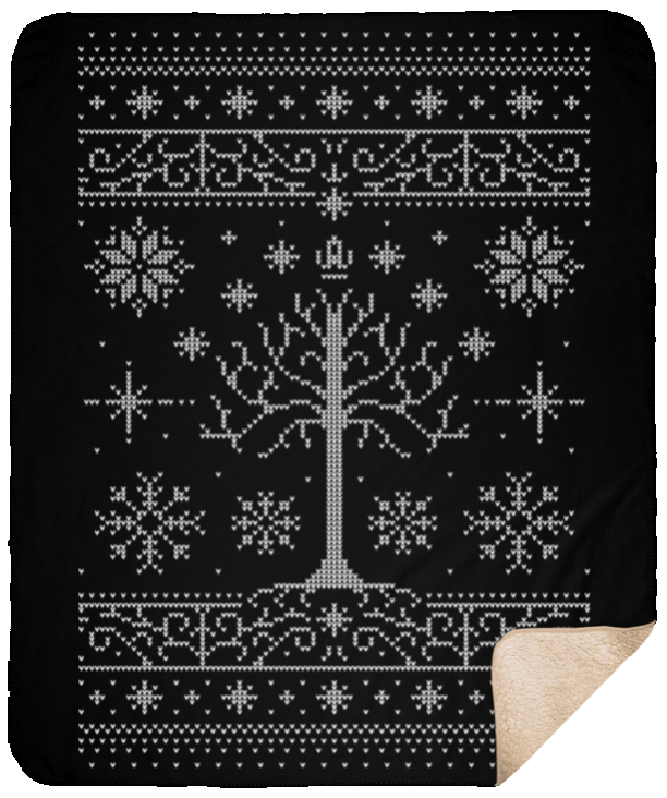 Blankets Black / One Size Minas Christmas 50x60 Sherpa Blanket
