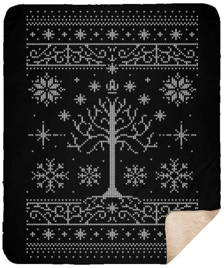 Blankets Black / One Size Minas Christmas 50x60 Sherpa Blanket