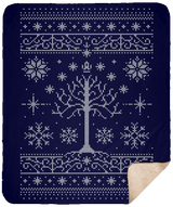 Blankets Navy / One Size Minas Christmas 50x60 Sherpa Blanket