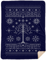 Blankets Navy / One Size Minas Christmas 60x80 Sherpa Blanket