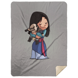 Blankets Gray / One Size Mulan Shanyu 60x80 Sherpa Blanket