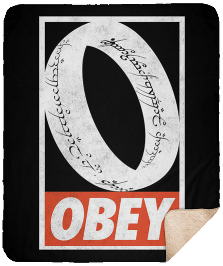 Blankets Black / One Size Obey One Ring 50x60 Sherpa Blanket