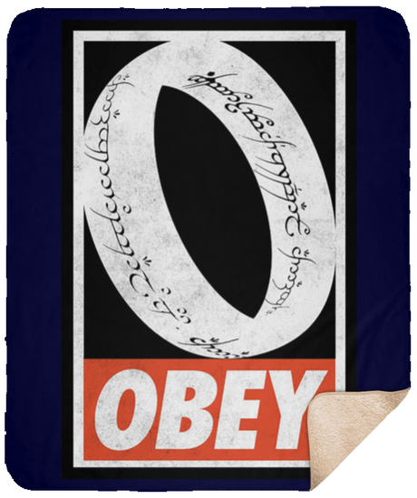 Blankets Navy / One Size Obey One Ring 50x60 Sherpa Blanket