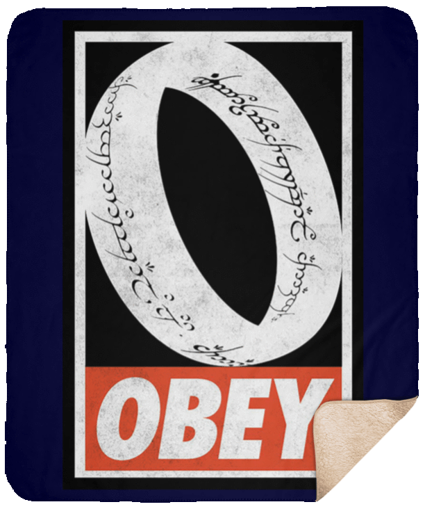 Blankets Navy / One Size Obey One Ring 50x60 Sherpa Blanket