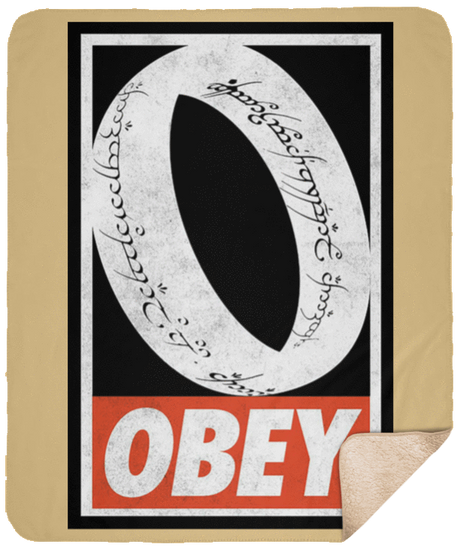 Blankets Tan / One Size Obey One Ring 50x60 Sherpa Blanket