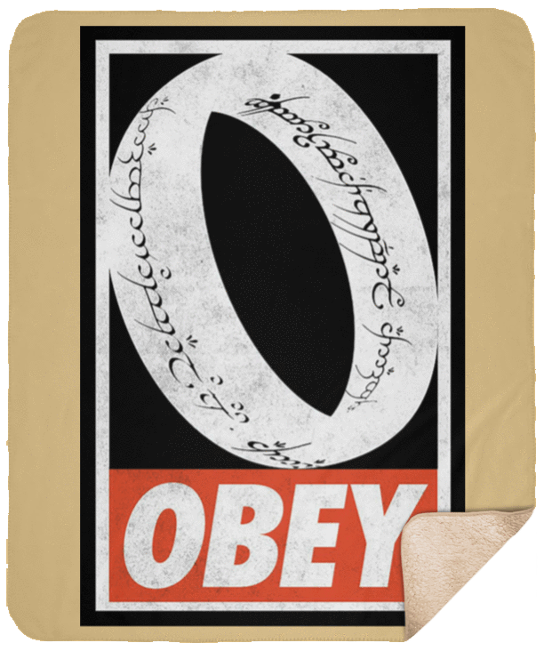 Blankets Tan / One Size Obey One Ring 50x60 Sherpa Blanket
