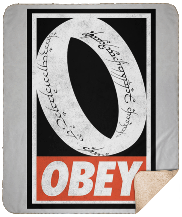 Blankets White / One Size Obey One Ring 50x60 Sherpa Blanket