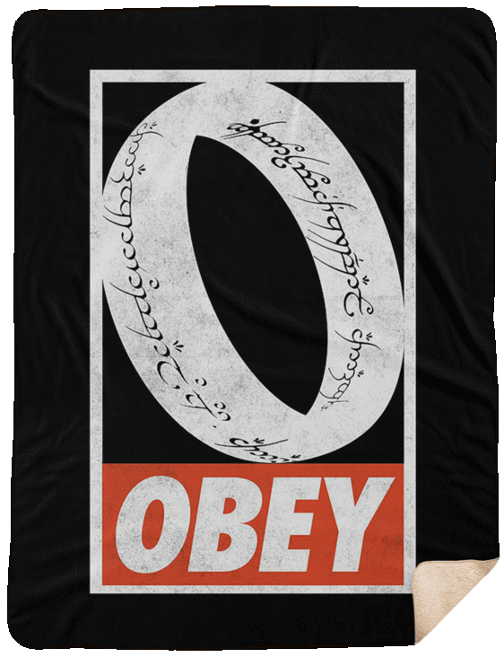 Blankets Black / One Size Obey One Ring 60x80 Sherpa Blanket