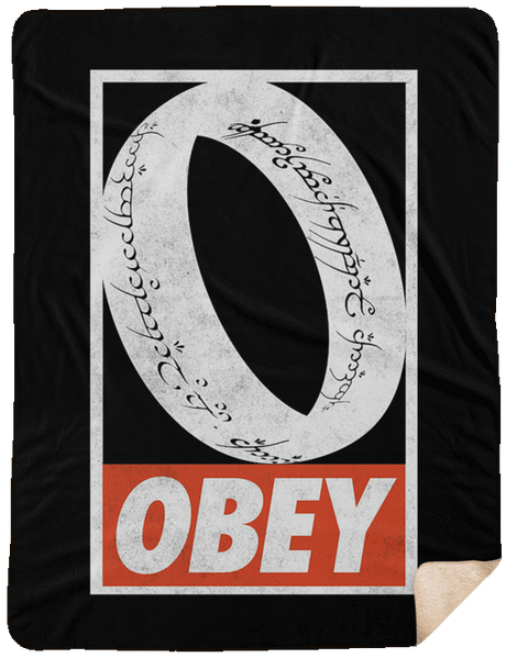 Blankets Black / One Size Obey One Ring 60x80 Sherpa Blanket