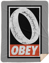 Blankets Gray / One Size Obey One Ring 60x80 Sherpa Blanket