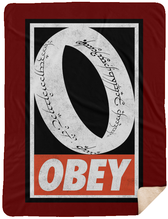 Blankets Maroon / One Size Obey One Ring 60x80 Sherpa Blanket
