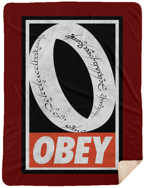 Blankets Maroon / One Size Obey One Ring 60x80 Sherpa Blanket