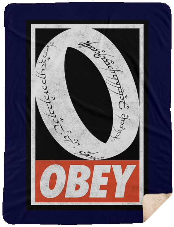 Blankets Navy / One Size Obey One Ring 60x80 Sherpa Blanket