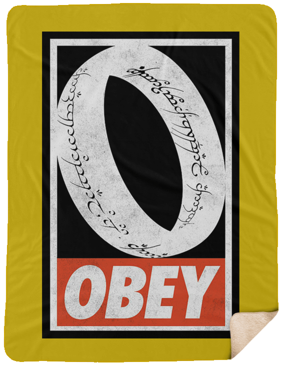 Blankets Old Gold / One Size Obey One Ring 60x80 Sherpa Blanket
