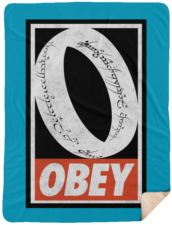 Blankets Turquoise / One Size Obey One Ring 60x80 Sherpa Blanket