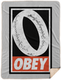 Blankets White / One Size Obey One Ring 60x80 Sherpa Blanket