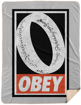 Blankets White / One Size Obey One Ring 60x80 Sherpa Blanket