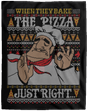 Blankets Black / One Size Pacha Pizza Ugly Sweater 60x80 MicroFleece Blanket