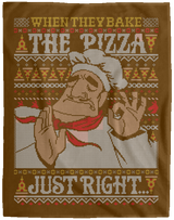 Blankets Brown / One Size Pacha Pizza Ugly Sweater 60x80 MicroFleece Blanket