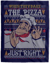 Blankets Navy / One Size Pacha Pizza Ugly Sweater 60x80 MicroFleece Blanket
