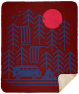 Blankets Maroon / One Size Road Trip Days 50x60 Sherpa Blanket