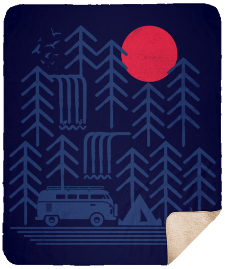 Blankets Navy / One Size Road Trip Days 50x60 Sherpa Blanket