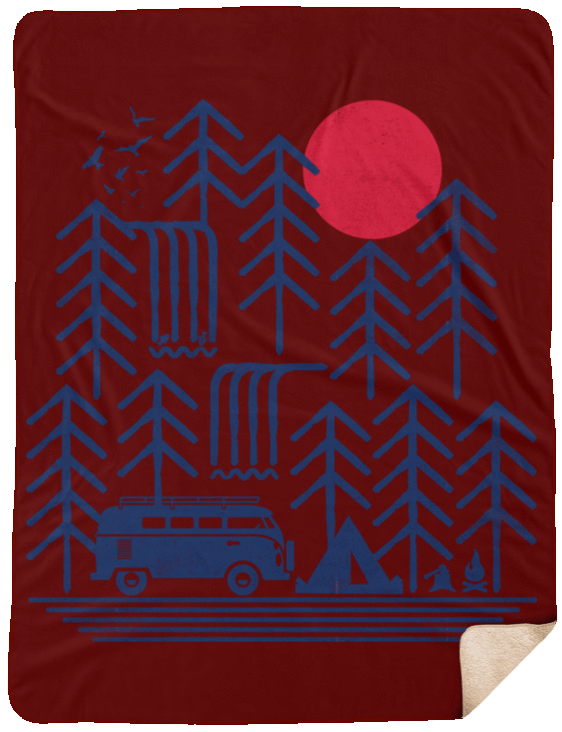 Blankets Maroon / One Size Road Trip Days 60x80 Sherpa Blanket