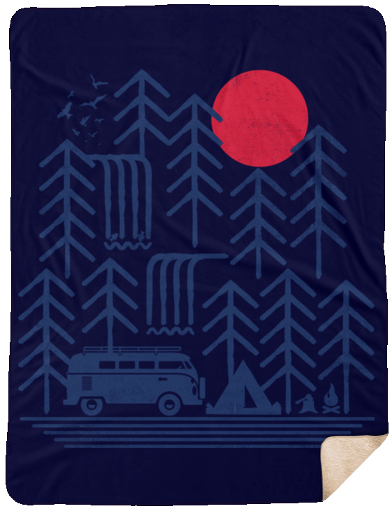 Blankets Navy / One Size Road Trip Days 60x80 Sherpa Blanket