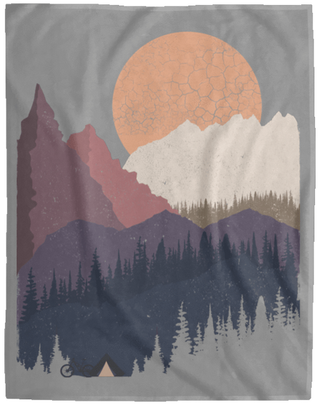 Blankets Gray / One Size Scenic Camping 60x80 MicroFleece Blanket