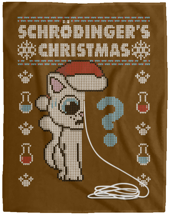 Blankets Brown / One Size Schrodingers Christmas 60x80 MicroFleece Blanket