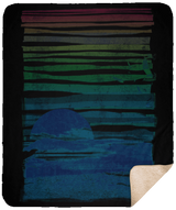 Blankets Black / One Size Sea Landscape 50x60 Sherpa Blanket