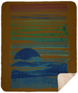 Blankets Brown / One Size Sea Landscape 50x60 Sherpa Blanket