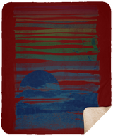 Blankets Maroon / One Size Sea Landscape 50x60 Sherpa Blanket